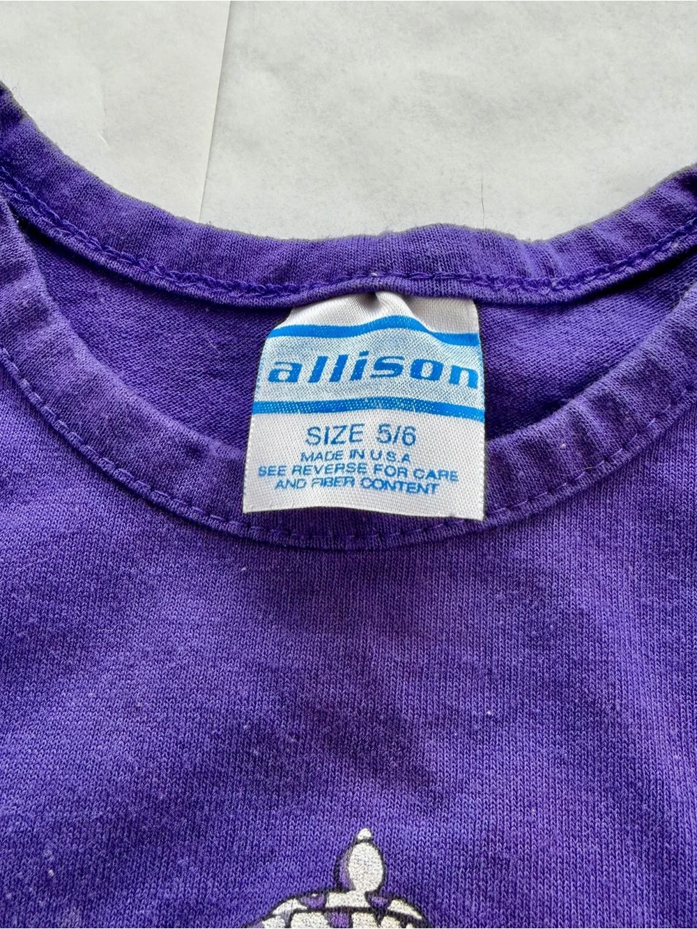 1990s Muppet Treasure Island Girls Purple Tank Top with shorts